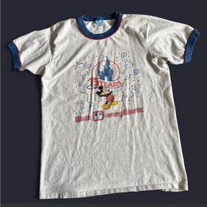 Vintage Disney 1980s Mickey Mouse 50th Anniversary white t-shirt